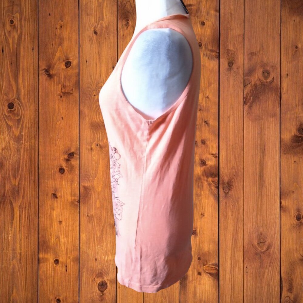 HARLEY DAVIDSON WOMEN'S MEDIUM ORANGE TANK TOP MYRTLE BEACH PULLOVER MOTORCYCLE - Picture 5 of 6